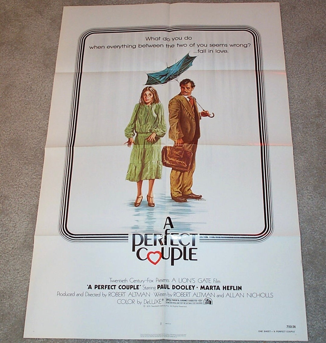 Original A PERFECT COUPLE Movie Poster 1979 Robert Altman Etsy