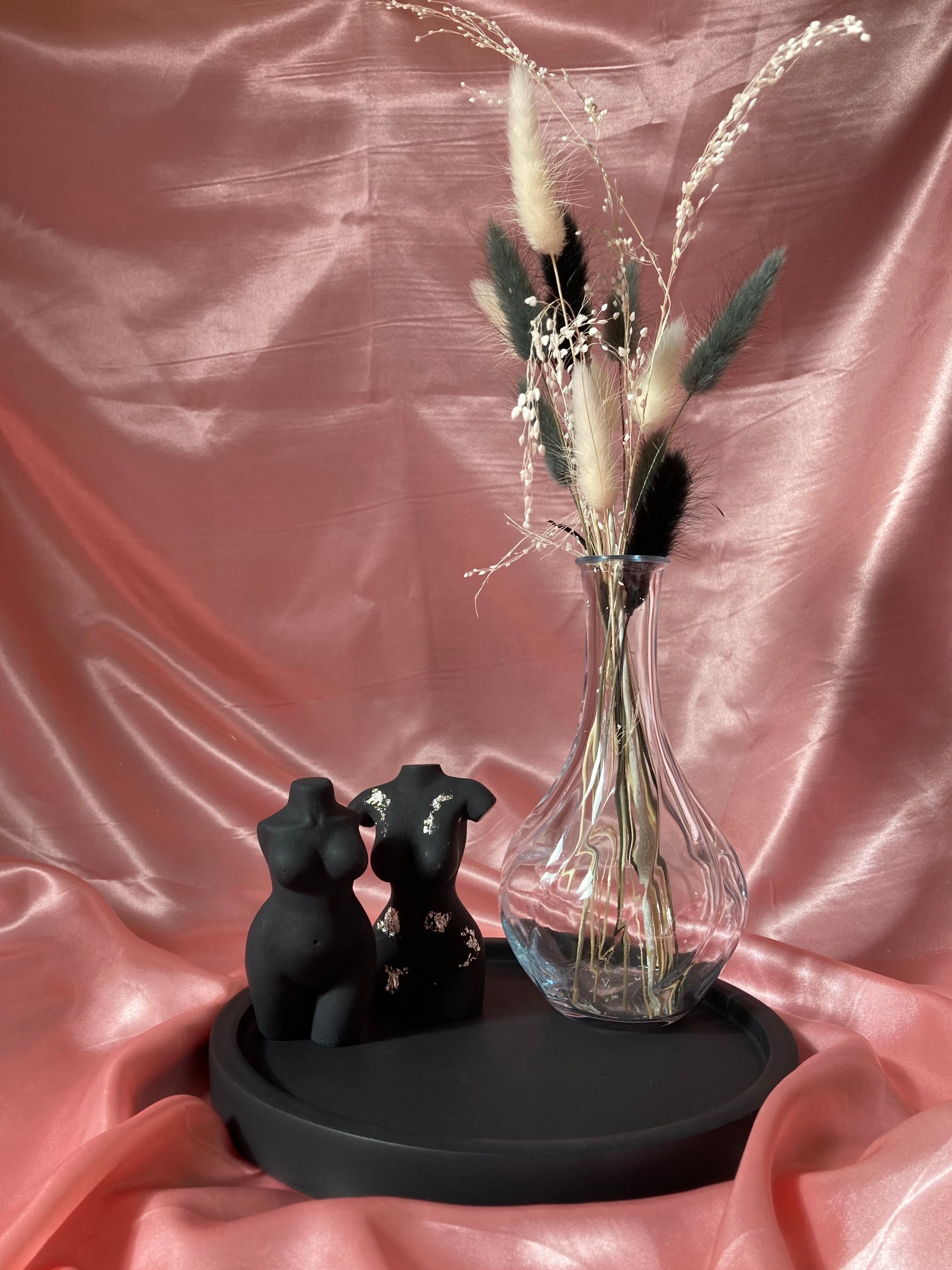 Matte Black Decorative Tray Handmade Minimalist Home Decor Etsy