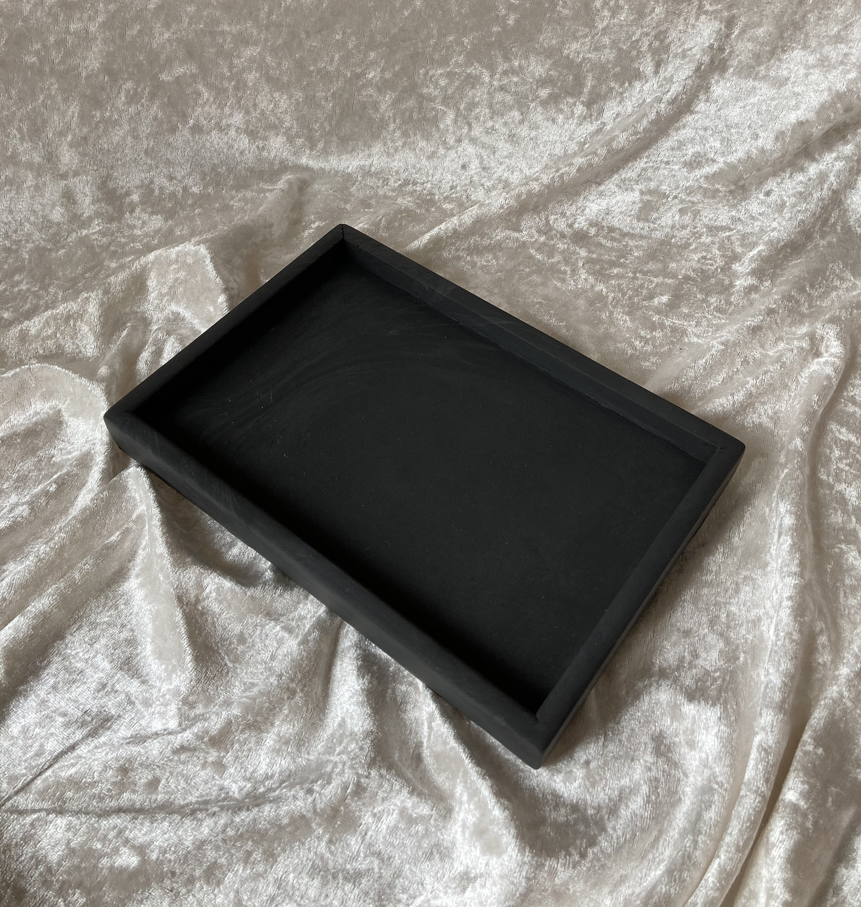 Matte Black Decorative Tray Handmade Minimalist Home Decor Etsy UK