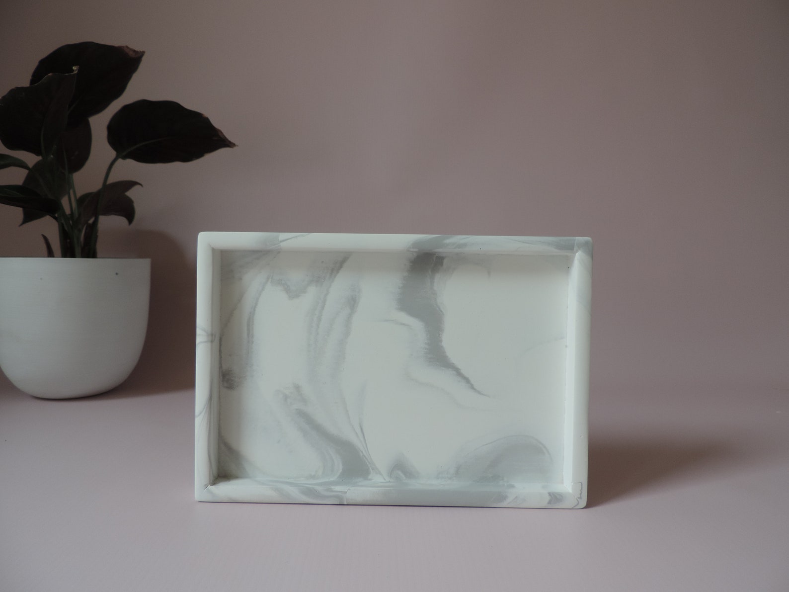 Rectangle Decorative Tray in Assorted Colours Marble Etsy