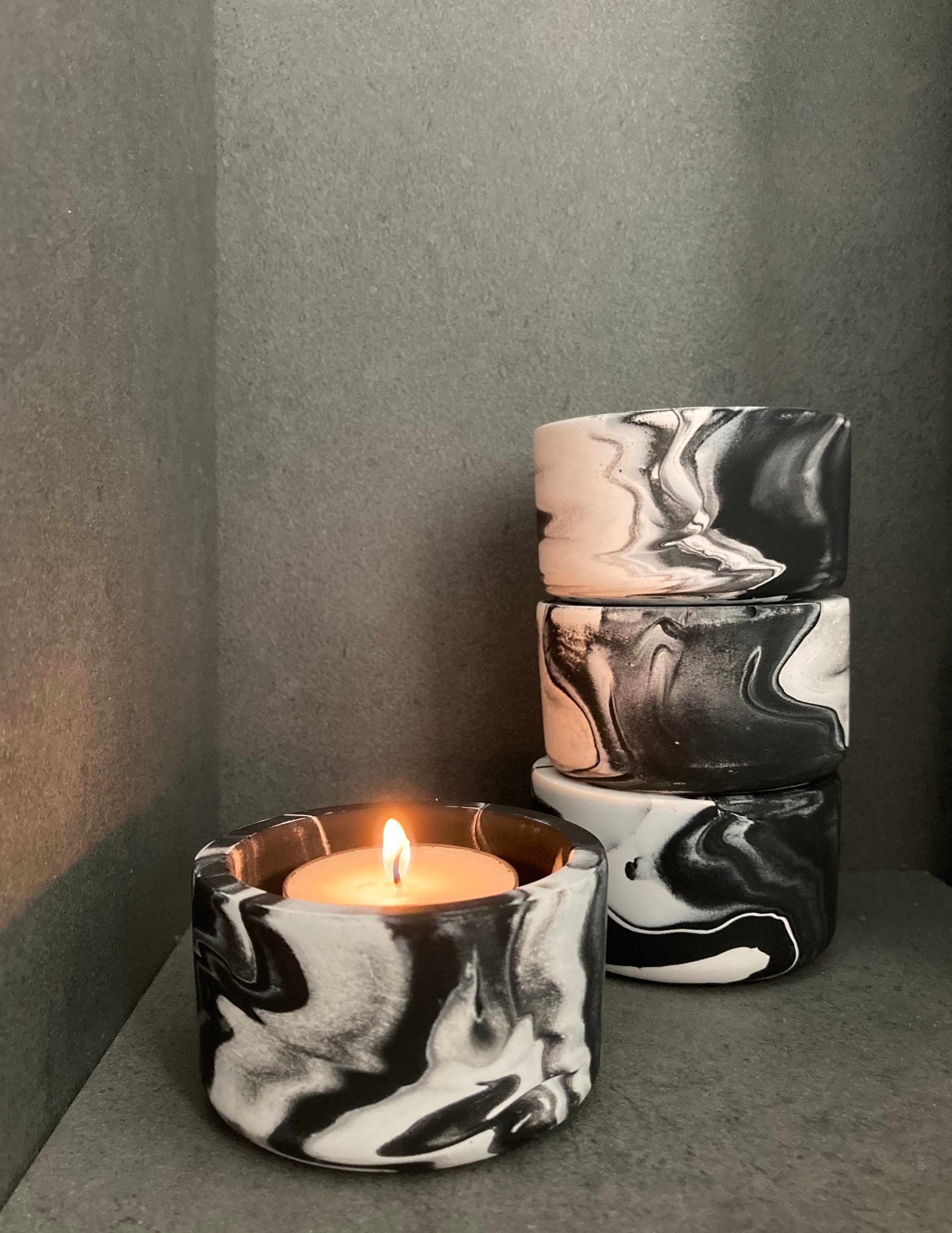 Marble Tealight Candle Holders Set of 1/2/3/4/6 Handmade in Etsy