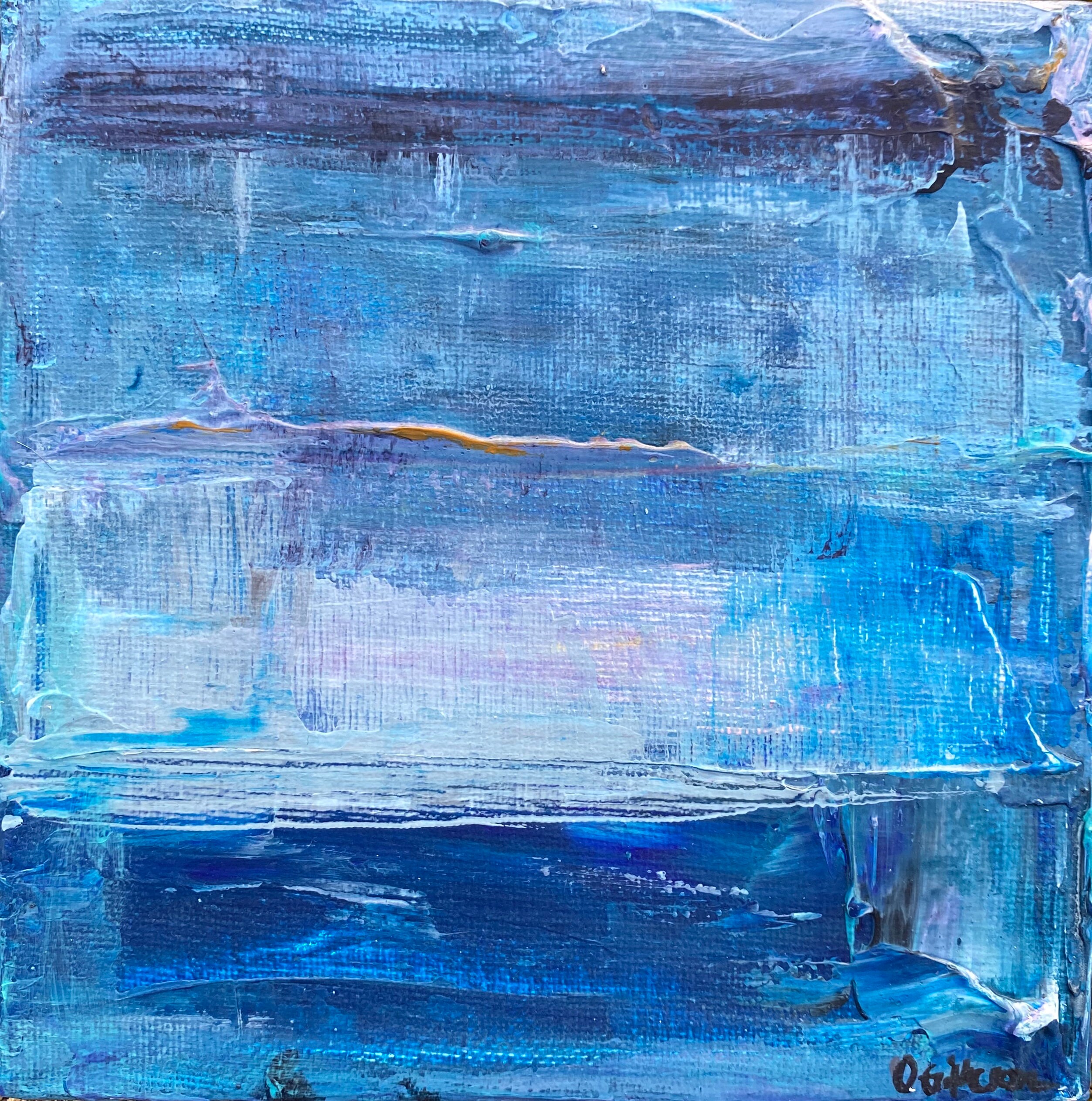 Abstract Acrylic Painting Wall Art Irish Sea Glimpses 11 Wall Décor Home Décor Wall Hangings