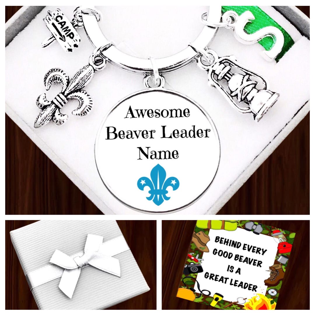Beaver Leader Gift, Personalised, Keyring, Behind Every Good Beaver is ...