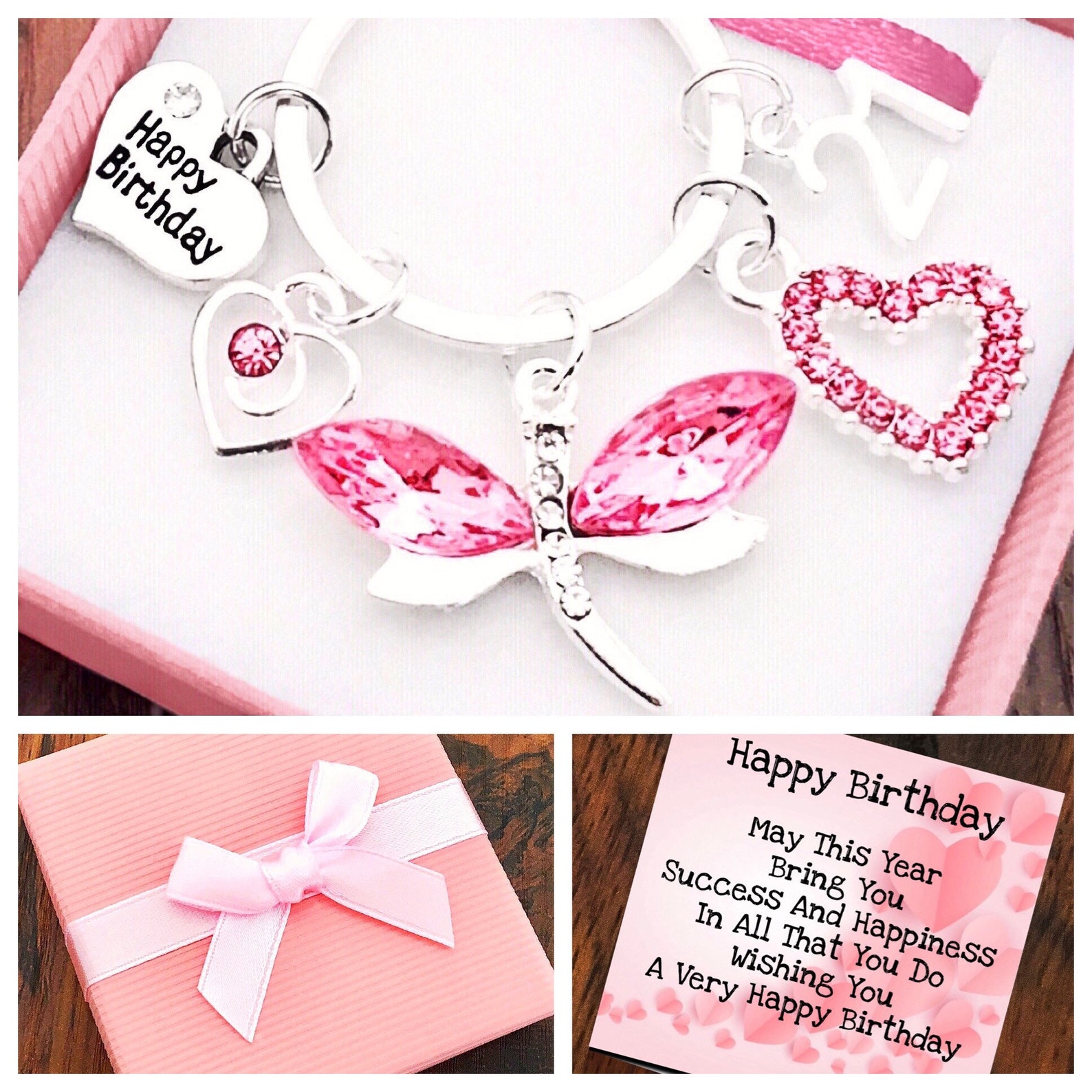 Happy 12th Birthday Gift 11th Keepsake Gift Pink Dragonfly - Etsy