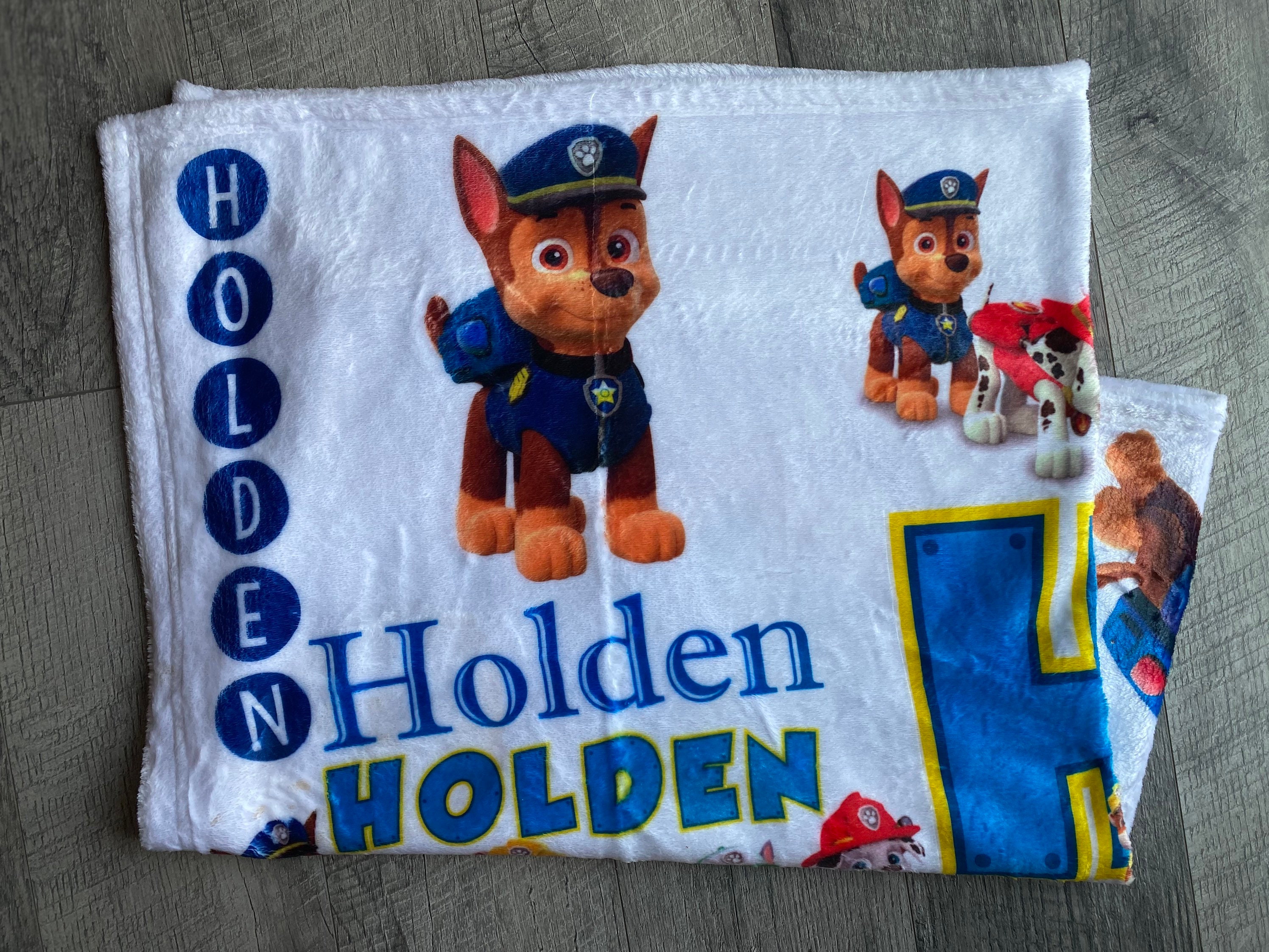 Paw Patrol Theme Blanket Personalized Blanket Kids Blanket Etsy
