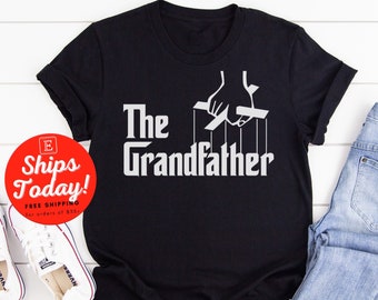Grandpa Grandfather The Grand Pa Shirt White Print Unisex Fathers Day Block Custom Made Screenprinted T Shirt Gift