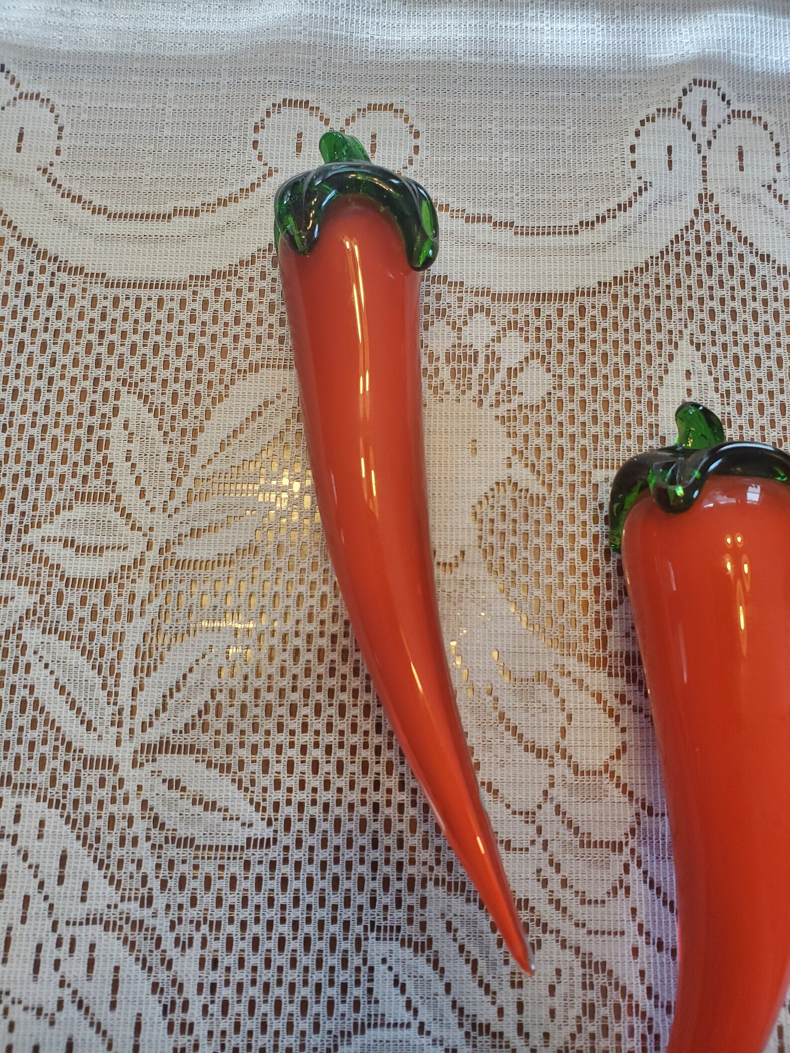 Art Glass Chili Peppers Blown Glass Decorative Vintage Etsy