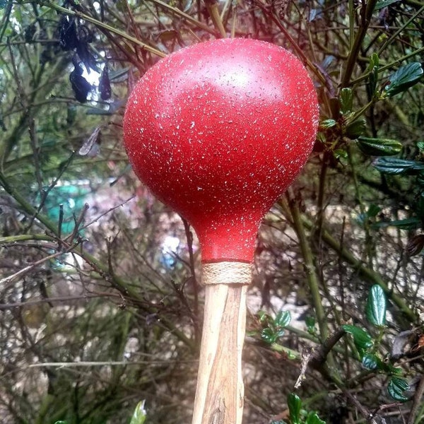 Red speckled gourd Rattle