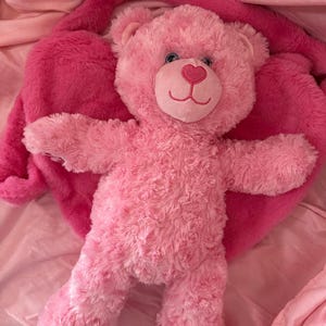 Pink Teddy Bear Heart Purse | Plush Bear Shoulder Bag | Quirky Kawaii Handbag | Funny Plush Gift for Teddy Bear Lovers