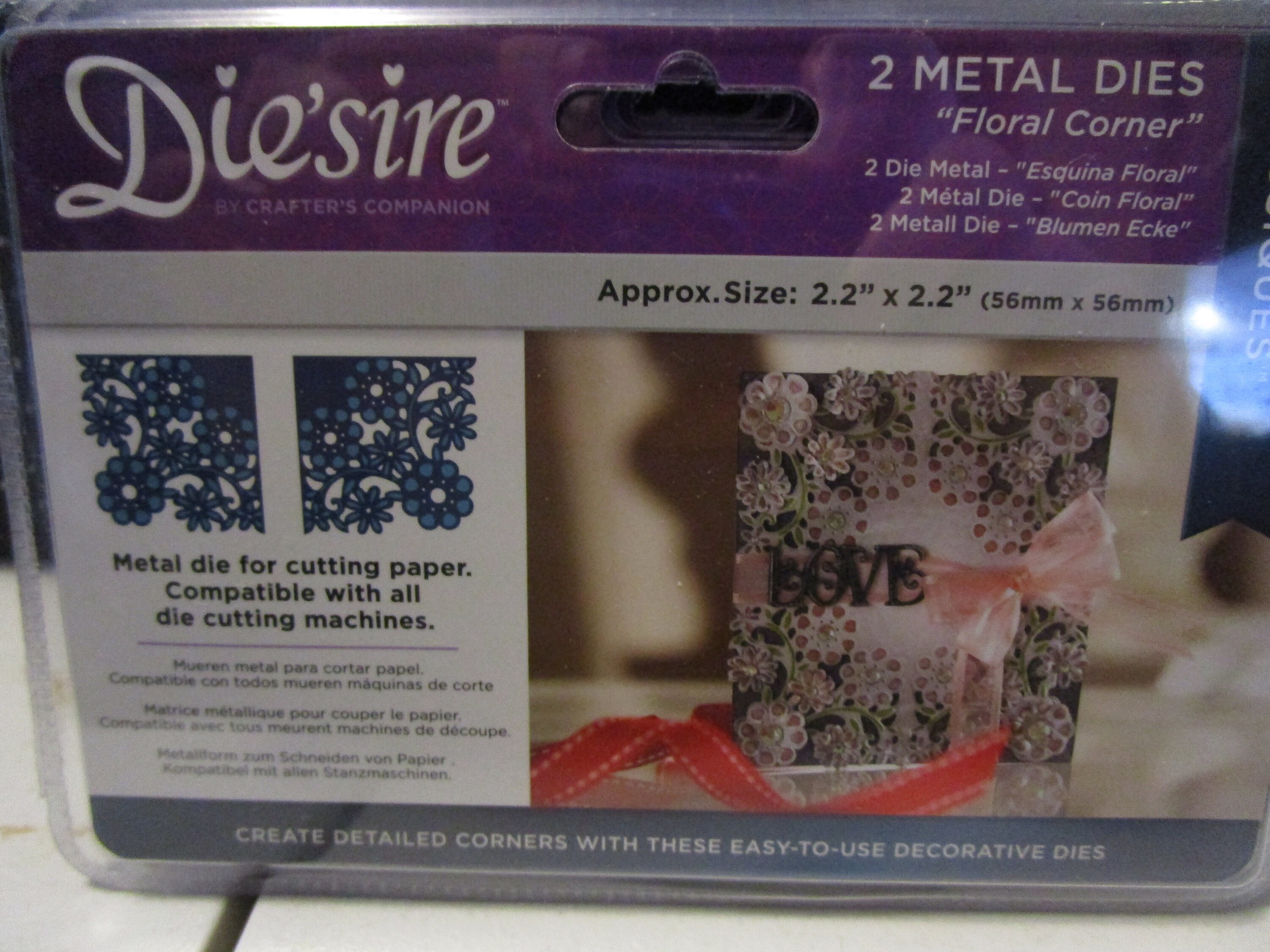 DieSire Paper Crafting Metal Dies Floral Corner Die Cuts Crafters