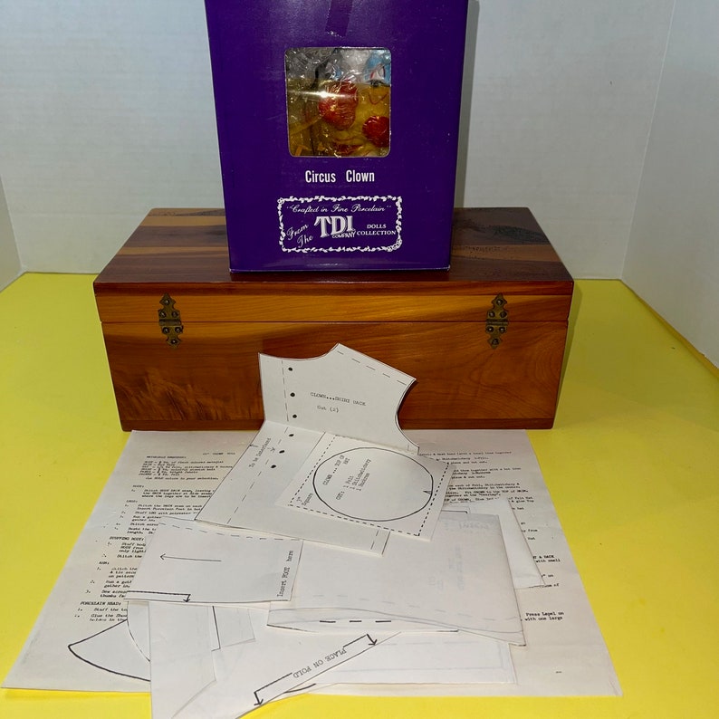 Vintage Circus Clown Porcelain Doll Making Kit Parts Patterns Etsy