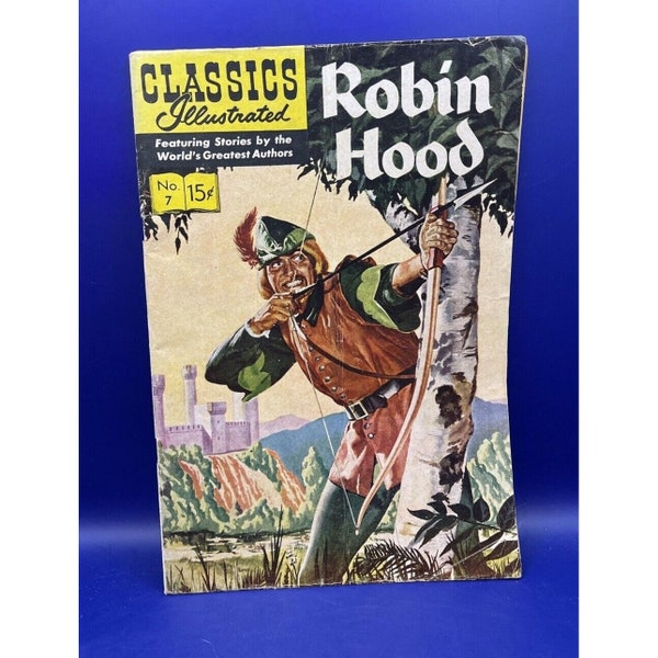 Clásicos Ilustrados VTG Comic Book Story Número 7 Revista Robin Hood Sin calificar
