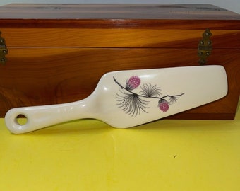 Porcelain Dessert Cake Server Ceramic Floral Thistle Vintage Wedding Kitchen