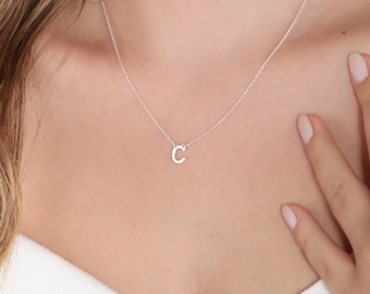 Collier initial, collier minimaliste personnalisé, collier lettre, collier en or, cadeaux pour maman, minimaliste, cadeau de Noël, cadeau d'anniversaire