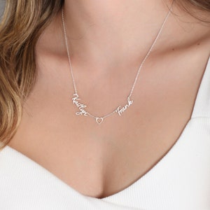 Personalised two shop name necklace