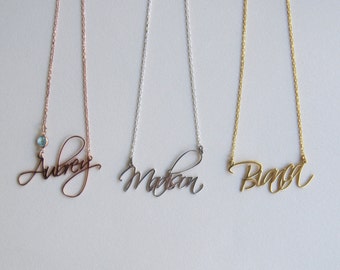 Naamketting voor kinderen - naamketting meisjes - minimalistische naamketting - kerstcadeau - gouden naamsieraden - gepersonaliseerde sieraden