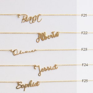 Minimalist Name Necklace- 925 Silver Name Necklace- Bridesmaid Gift for Her, Women- Name Plate Necklace- Personalized Jewelry in Gold