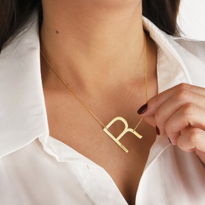 Collar inicial- Collar de plata- Collar de oro-Collar de letras- Regalo de madres- Regalo de mamá-Collar personalizado- Joyería inicial-Regalo de abuela