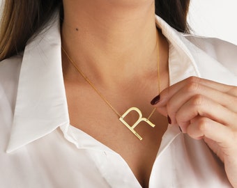 Initial Necklace- Necklace- Gold Necklace-Letter Necklace- Mothers gift- Mom gift-Personalized Necklace- Initial jewelry-Grandma Gift