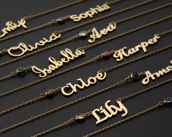 Personalized Name Necklace, Dainty Name Necklace, Bridesmaid gift, Gift for Mom, Personalized Gifts, Christmas Gift, Custom Name Jewelry