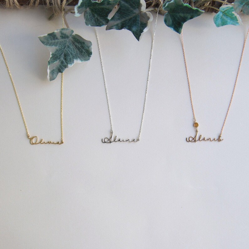 Name Bar Necklace - Bridesmaid gift - Gift for Friend - Name Necklace for Girls - Name Necklace Gold - Personalized Gift image 10