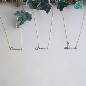 Name Bar Necklace Bridesmaid gift Gift for Friend Name Necklace for Girls Name Necklace Gold Personalized Gift image 5