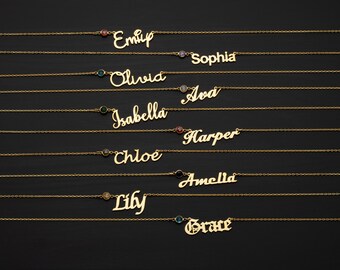 Customized Name Necklace - Personalized Necklace - Name Necklace - Mother Day Gift  - Gift For Grandma - Rosegold