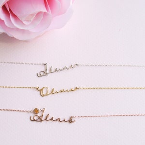 Name Bar Necklace Bridesmaid gift Gift for Friend Name Necklace for Girls Name Necklace Gold Personalized Gift image 8