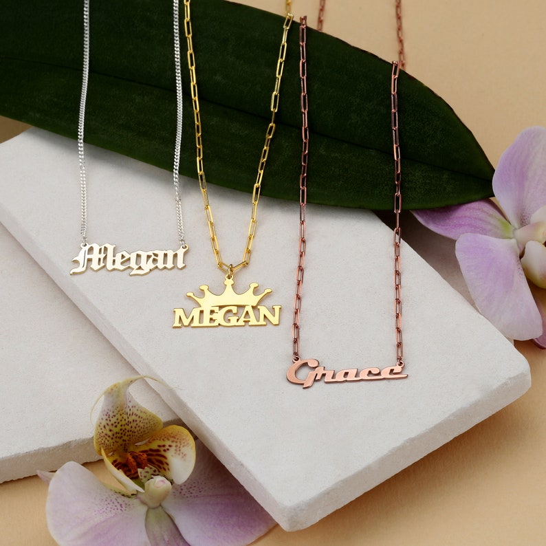 Dainty custom name necklace Clearance