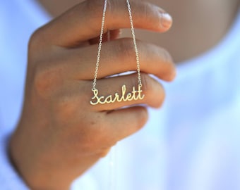 Nameplate Necklace - Modern Name Necklace - Personalized Name Necklace - Personalized Jewelry, Christmas Gift, Custom Name Jewelry