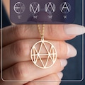 Custom Name Logo Necklace - Personalized Silver or Gold Necklace - Hand-Drawn Unique Design - Perfect Gift for Any Occasion