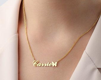 Personalized jewelry shop name necklace