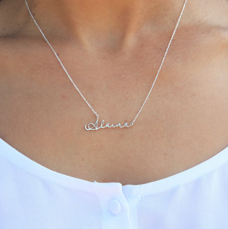 Nameplate Necklace Modern Name Necklace Personalized Name Necklace Personalized Jewelry, Christmas Gift, Custom Name Jewelry image 7