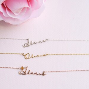 Name Bar Necklace - Bridesmaid gift - Gift for Friend - Name Necklace for Girls - Name Necklace Gold - Personalized Gift image 12