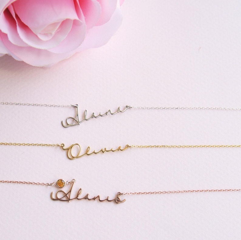 Name Bar Necklace - Bridesmaid gift - Gift for Friend - Name Necklace for Girls - Name Necklace Gold - Personalized Gift image 12
