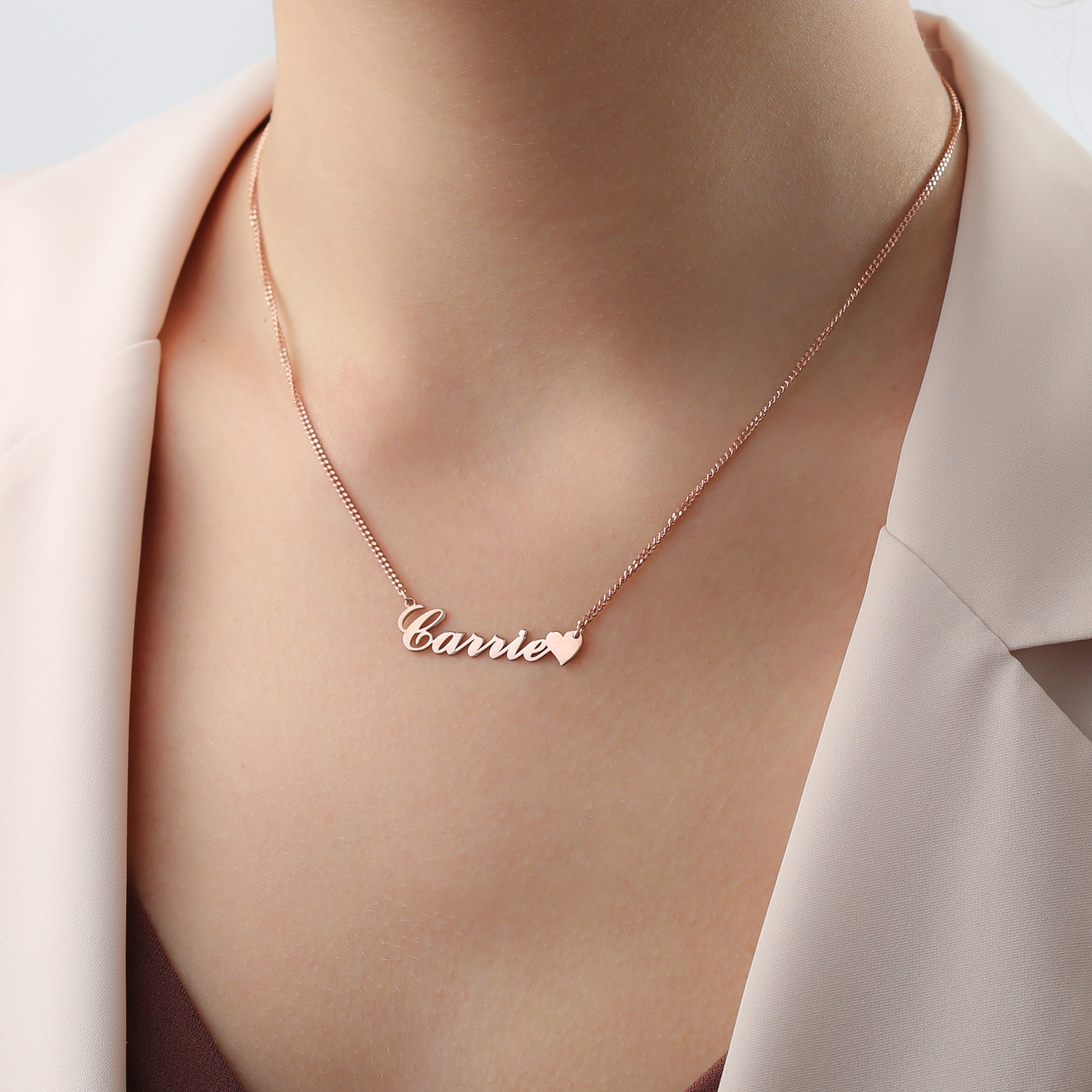 Buy Rose Gold Name Necklace Gifts for Woman Personalized Jewelry