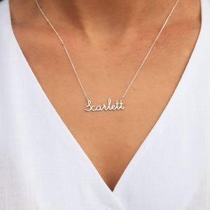 Name Bar Necklace - Bridesmaid gift - Gift for Friend - Name Necklace for Girls - Name Necklace Gold - Personalized Gift image 9