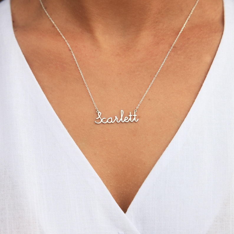 Name Bar Necklace - Bridesmaid gift - Gift for Friend - Name Necklace for Girls - Name Necklace Gold - Personalized Gift image 9