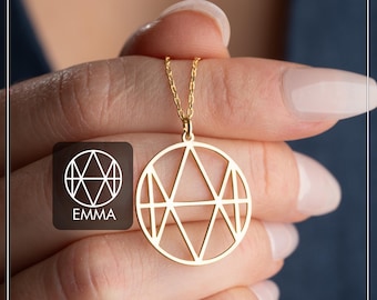 Name Necklace Logo Logo Name Necklace Personalized Monogram Pendant Custom Name Logo Necklace Personalized Jewelry