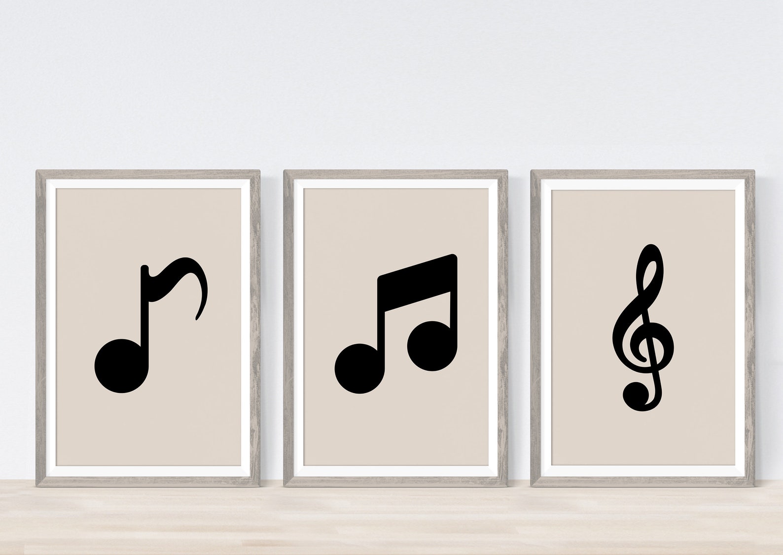 Music Note Wall Art Posters Set of 3 Prints Music Room Etsy