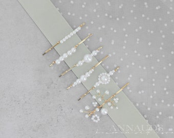 ღ Beautiful clips with pearls hair clips hair clip Boho Vintage Annauds