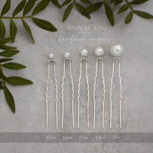 ღ Hairpins pearls bridal jewelry hair accessories image 4