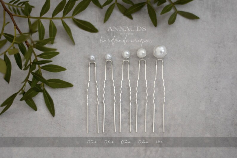 ღ Hairpins pearls bridal jewelry hair accessories image 4