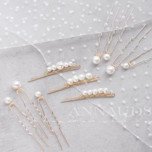 ღ Hairpins pearls bridal jewelry hair accessories image 3