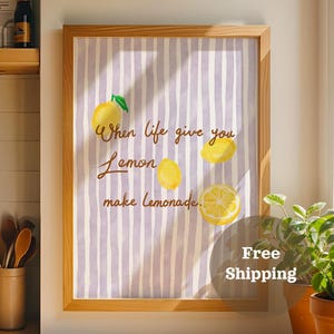 Dale un toque cítrico a tu hogar: póster de papel mate con arte mural de cocina con cítricos