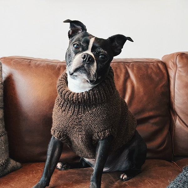 Knitted Dog Sweater Etsy