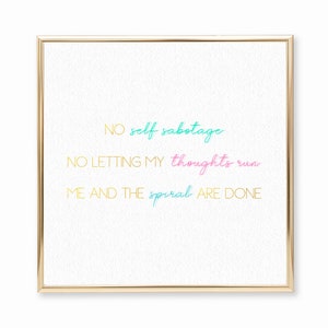 Let Me Get Me by Selena Gomez Rare motivational inspirational lyric inspired digital typography lettering minimalist print wall art canvas