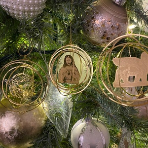 Juego de 4 adornos navideños árabes