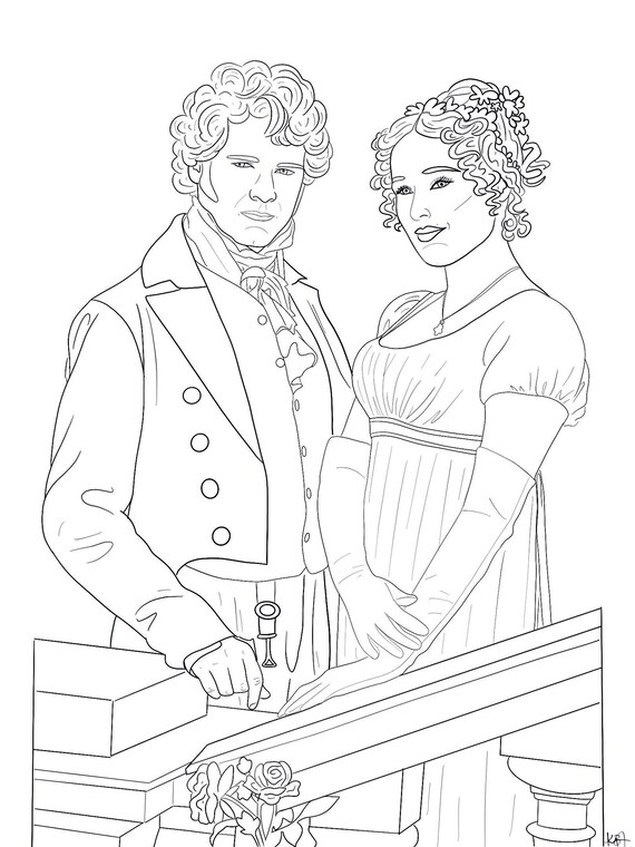 Jane Austen Coloring Pages volume 1 | Etsy