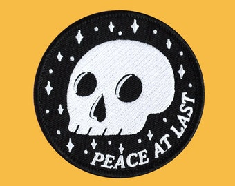 Celestial Skull Patch - Punk Iron On Embroidery Patch